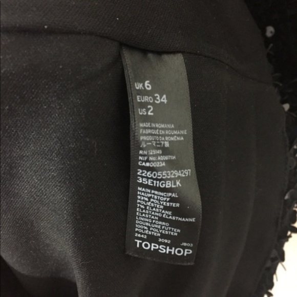 TOPSHOP Velvet Sequin Black Cocktail Dress - Picture 7 of 7